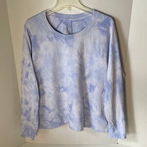 Athleta Women's Size 2X  Pastel Tie-Dye Sweatshirt Cropped